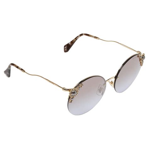 fake miu miu round sunglasses